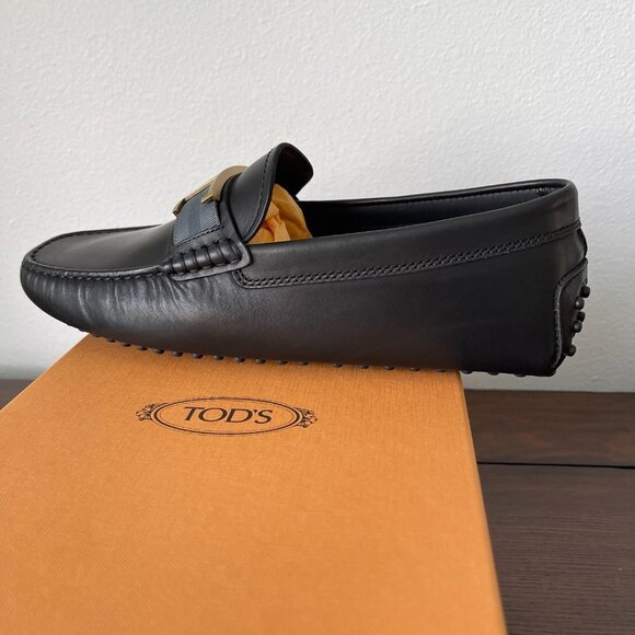 Tod\'s‎ Men\'s Black Leather Gommino 122 \
